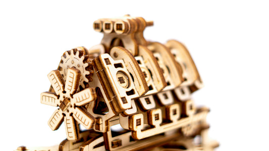 3D Houten Puzzel V8 Engine - DIY Wood Builds - Model Builds