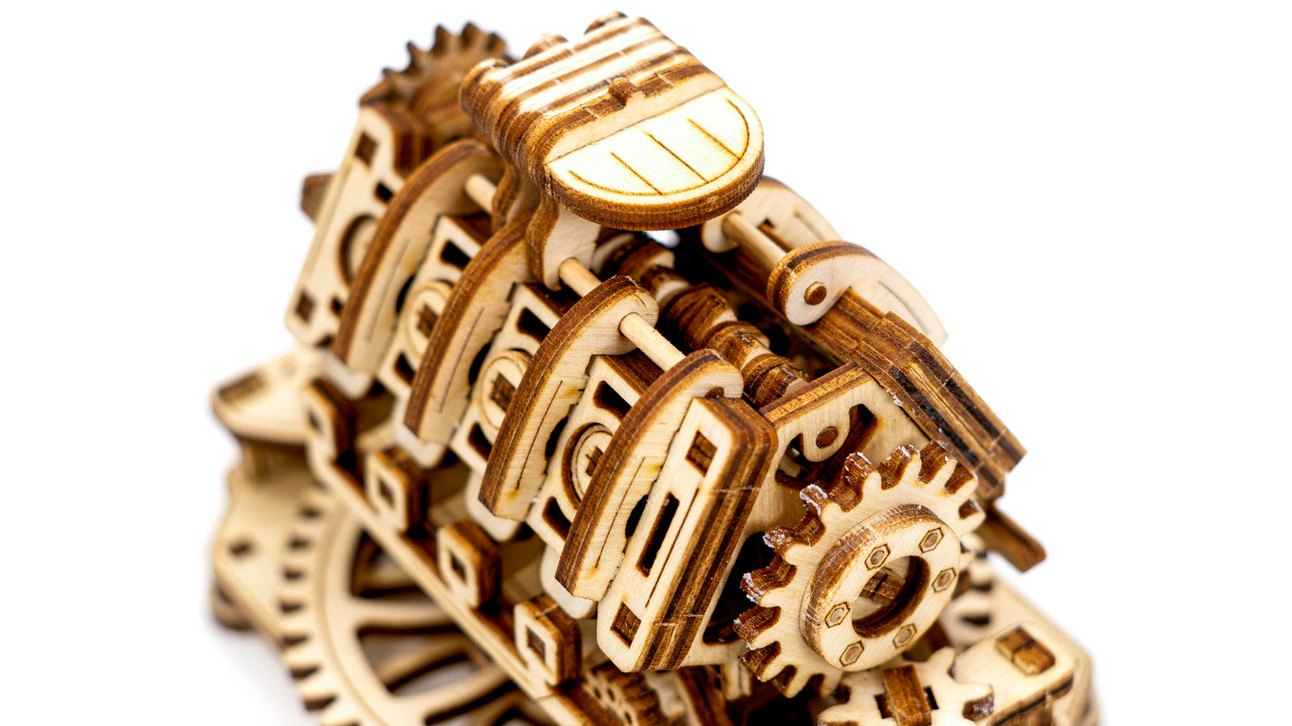 3D Houten Puzzel V8 Engine - DIY Wood Builds - Model Builds