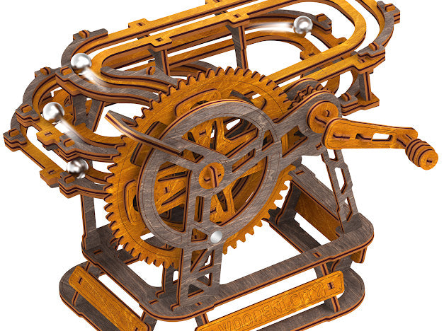 3D Houten Puzzel Mini Marble Run - DIY Wood Knikkerbaan