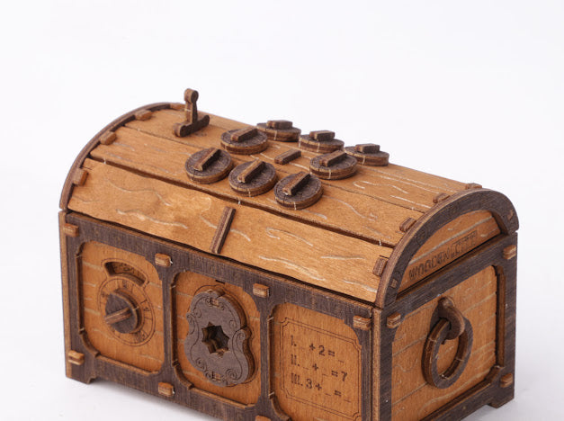 3D Houten Puzzel Escape Room Treasure Chest - DIY Wood Build