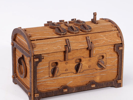 3D Houten Puzzel Escape Room Treasure Chest - DIY Wood Build