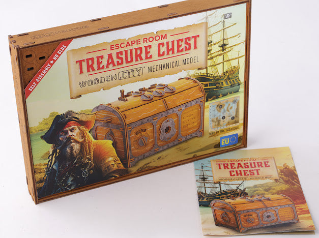 3D Houten Puzzel Escape Room Treasure Chest - DIY Wood Build