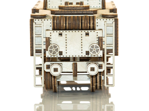 3D Houten Puzzel Locomotief + Wagon & Spoor 1:40 - DIY Build