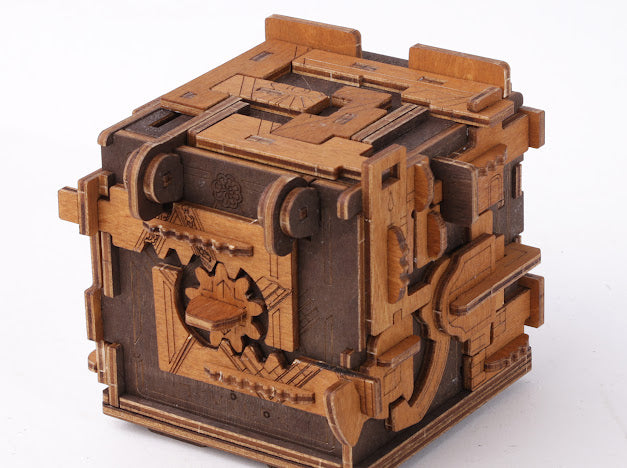 3D Houten Puzzel Escape Room Puzzle Box - DIY Wood Build
