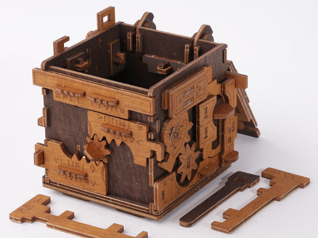 3D Houten Puzzel Escape Room Puzzle Box - DIY Wood Build