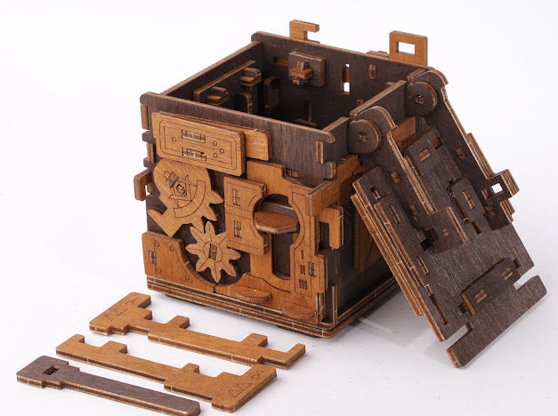 3D Houten Puzzel Escape Room Puzzle Box - DIY Wood Build