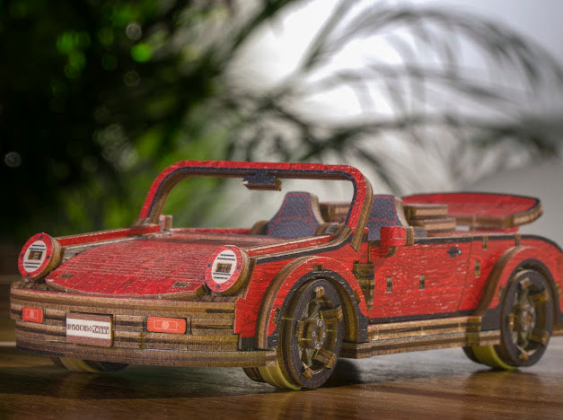 3D Houten Puzzel Auto Sport Car - DIY Wood Puzzles Color