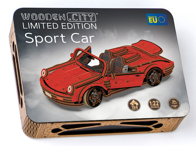 3D Houten Puzzel Auto Sport Car - DIY Wood Puzzles Color