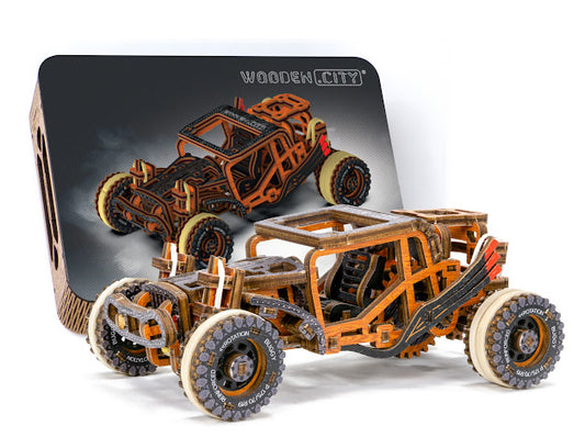 3D Houten Puzzel Auto Buggy - DIY Wood Puzzles Color