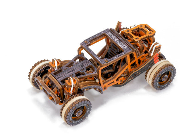 3D Houten Puzzel Auto Buggy - DIY Wood Puzzles Color