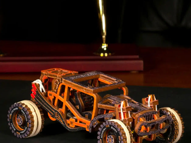 3D Houten Puzzel Auto Buggy - DIY Wood Puzzles Color