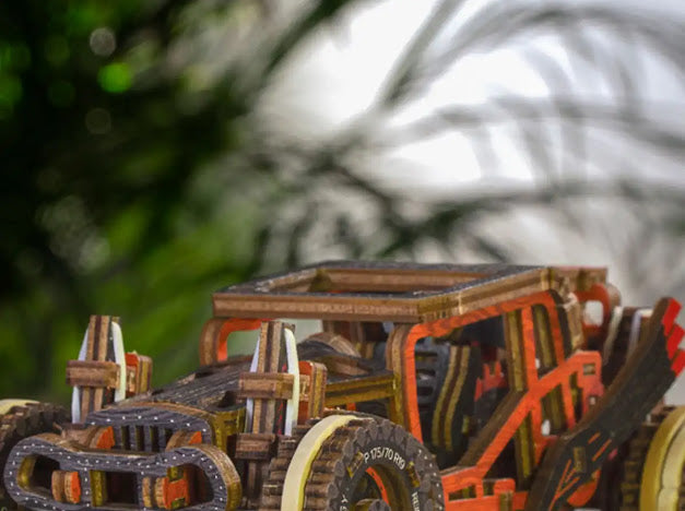 3D Houten Puzzel Auto Buggy - DIY Wood Puzzles Color