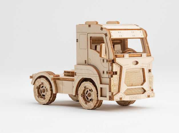 3D Houten Puzzel Car Carrier Truck - DIY Wood Puzzles