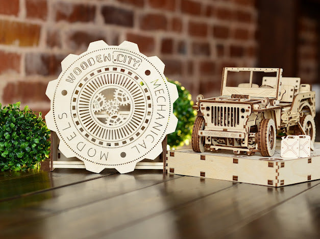 3D Houten Puzzel Off Roader 4x4 Car - DIY Wood Build