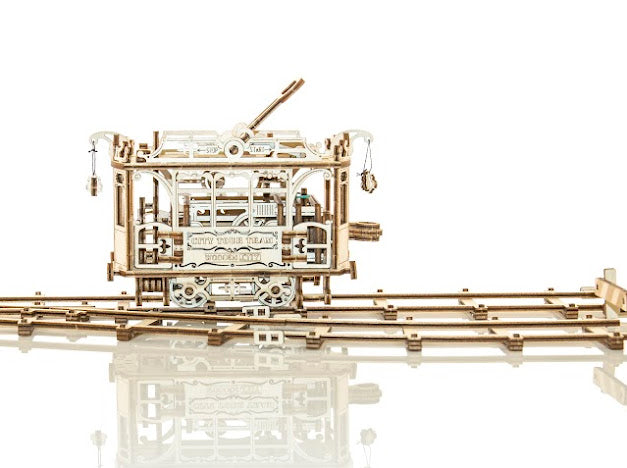 3D Houten Puzzel City Tram + Rails 1:30 - DIY Wood Build