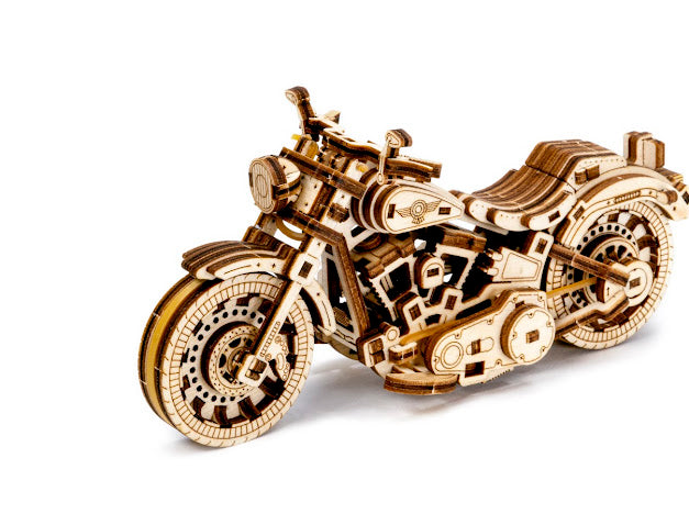 3D Houten Puzzel Motor Cruiser V-Twin - DIY Wood Puzzles