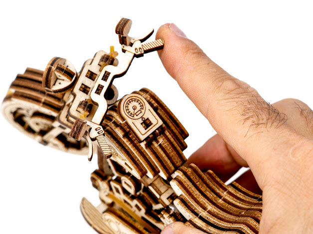 3D Houten Puzzel Motor Cruiser V-Twin - DIY Wood Puzzles