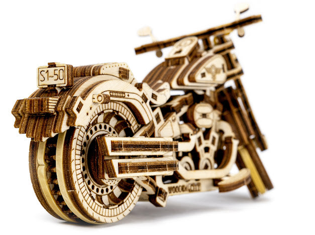 3D Houten Puzzel Motor Cruiser V-Twin - DIY Wood Puzzles