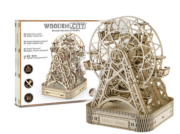 3D Houten Puzzel Ferris Wheel - DIY Wood Puzzles