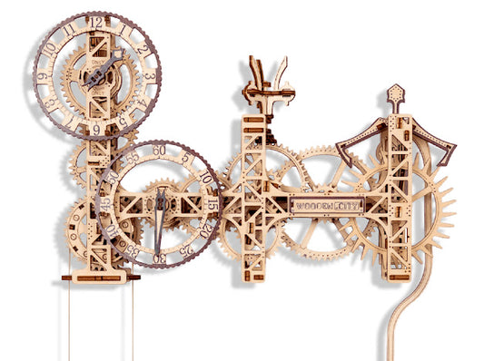 3D Houten Puzzel Steampunk Wall Clock - DIY Wood Builds