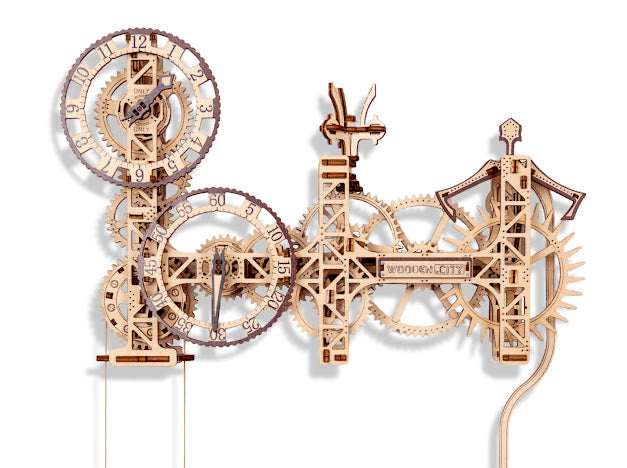 3D Houten Puzzel Steampunk Wall Clock - DIY Wood Builds