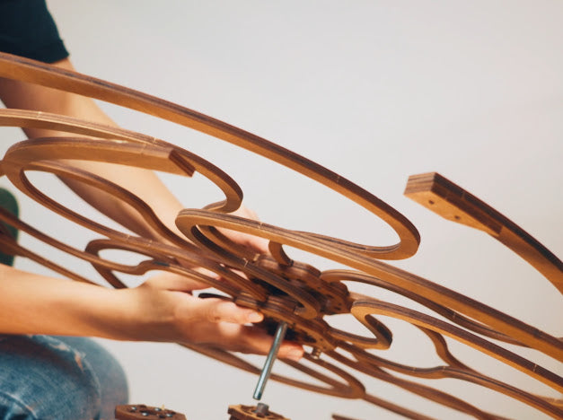 3D Houten Puzzel Kinetic Wall Art Sculpture Ornate Geometric