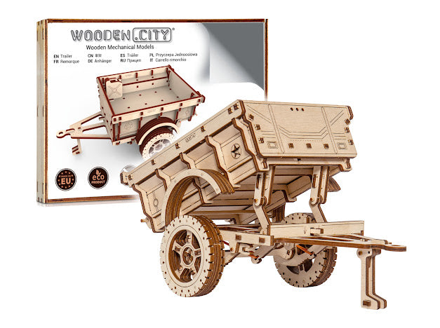 3D Houten Puzzel Trailer for 4x4 Car - DIY Wood Builds