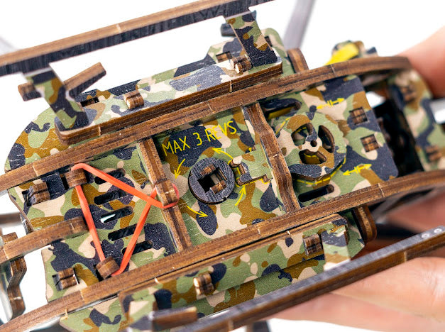 3D Houten Puzzel Helikopter LE - DIY Wood Color Collection