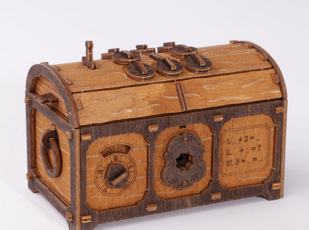 3D Houten Puzzel Escape Room Treasure Chest - DIY Wood Build