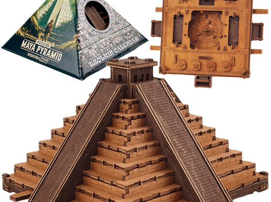 3D Houten Escape Room Puzzel Maya Pyramid - Wood Puzzles