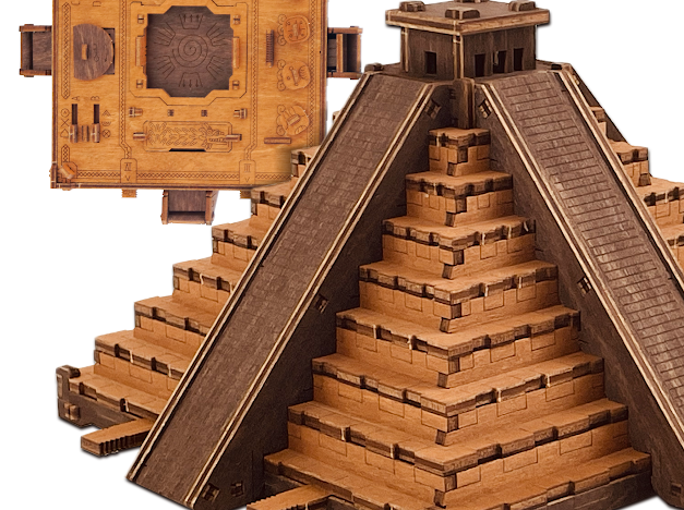 3D Houten Escape Room Puzzel Maya Pyramid - Wood Puzzles
