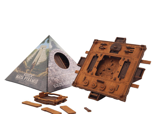 3D Houten Escape Room Puzzel Maya Pyramid - Wood Puzzles