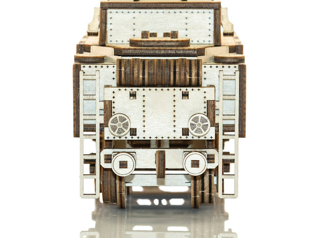 3D Houten Puzzel Locomotief + Wagon & Spoor 1:40 - DIY Build