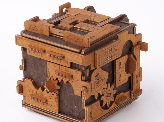 3D Houten Puzzel Escape Room Puzzle Box - DIY Wood Build