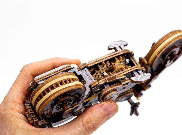 3D Houten Puzzel Motor Cruiser V-Twin LE - DIY Wood Puzzles