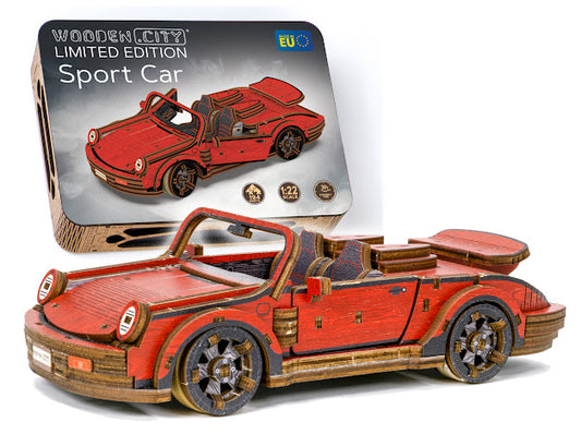 3D Houten Puzzel Auto Sport Car - DIY Wood Puzzles Color