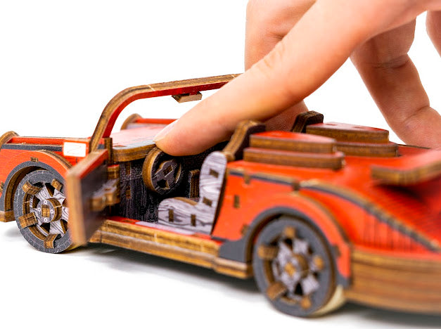 3D Houten Puzzel Auto Sport Car - DIY Wood Puzzles Color