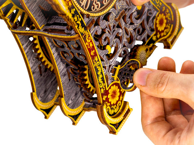 3D Houten Puzzel Magic Clock LE - DIY Wood Puzzles Color