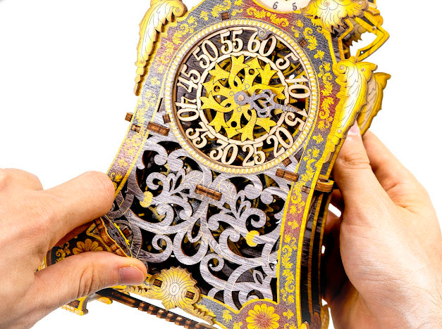 3D Houten Puzzel Magic Clock LE - DIY Wood Puzzles Color