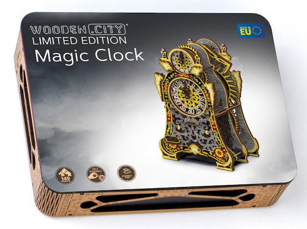 3D Houten Puzzel Magic Clock LE - DIY Wood Puzzles Color