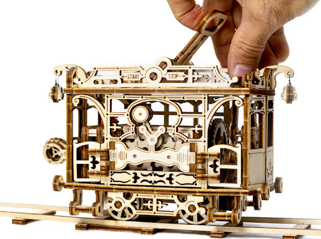 3D Houten Puzzel City Tram + Rails 1:30 - DIY Wood Build