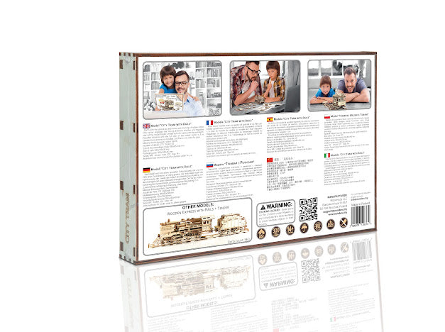 3D Houten Puzzel City Tram + Rails 1:30 - DIY Wood Build