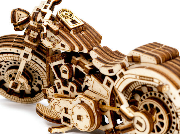 3D Houten Puzzel Motor Cruiser V-Twin - DIY Wood Puzzles