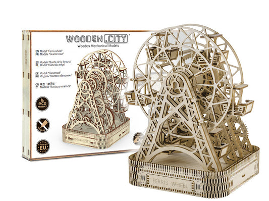 3D Houten Puzzel Ferris Wheel - DIY Wood Puzzles