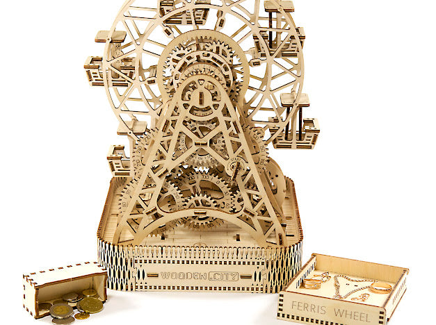 3D Houten Puzzel Ferris Wheel - DIY Wood Puzzles