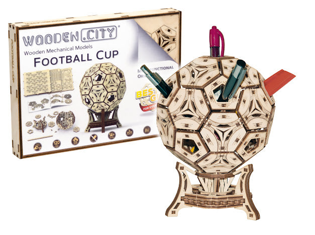 3D Houten PuzzelFootball Cup Organizer - DIY Wood Puzzles