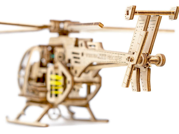 3D Houten Puzzel Helicopter - DIY Wood Color Collection