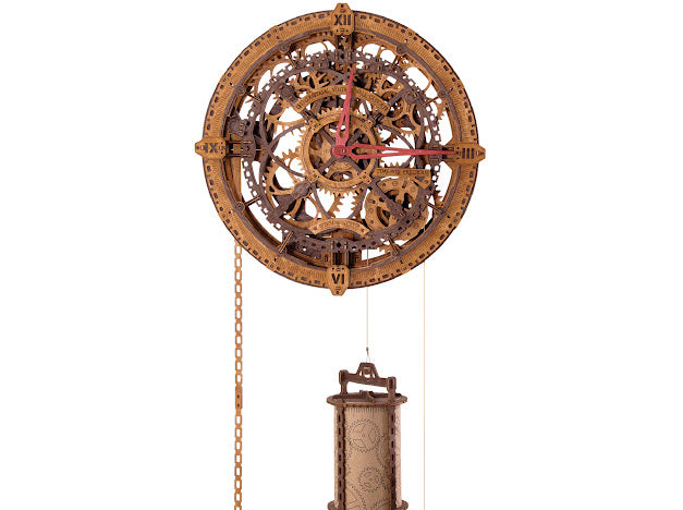 3D Houten Puzzel Industrial Vintage Wall Clock - DIY Wood