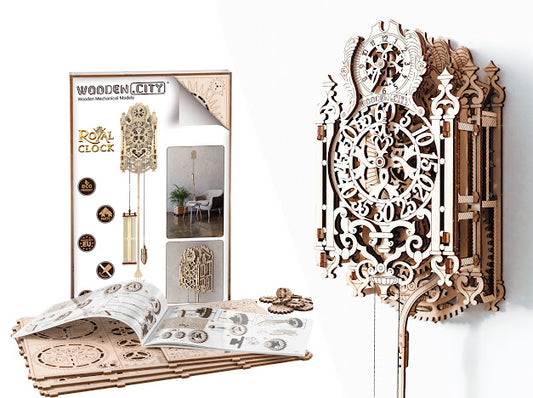 3D Houten Puzzel Royal Clock - DIY Wood Builds