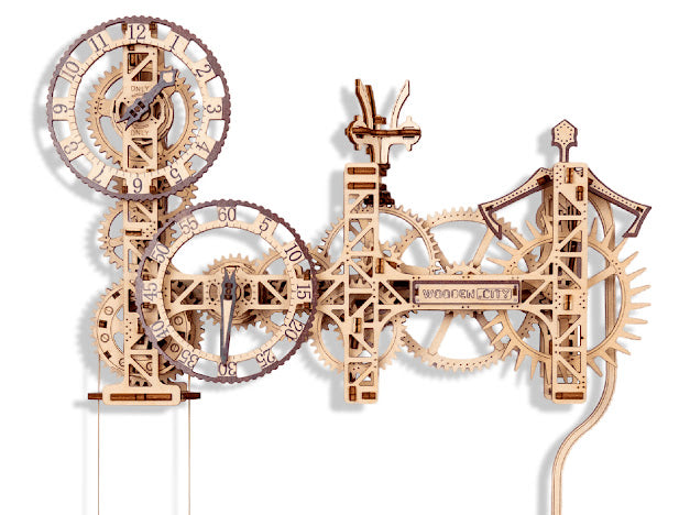 3D Houten Puzzel Steampunk Wall Clock - DIY Wood Builds